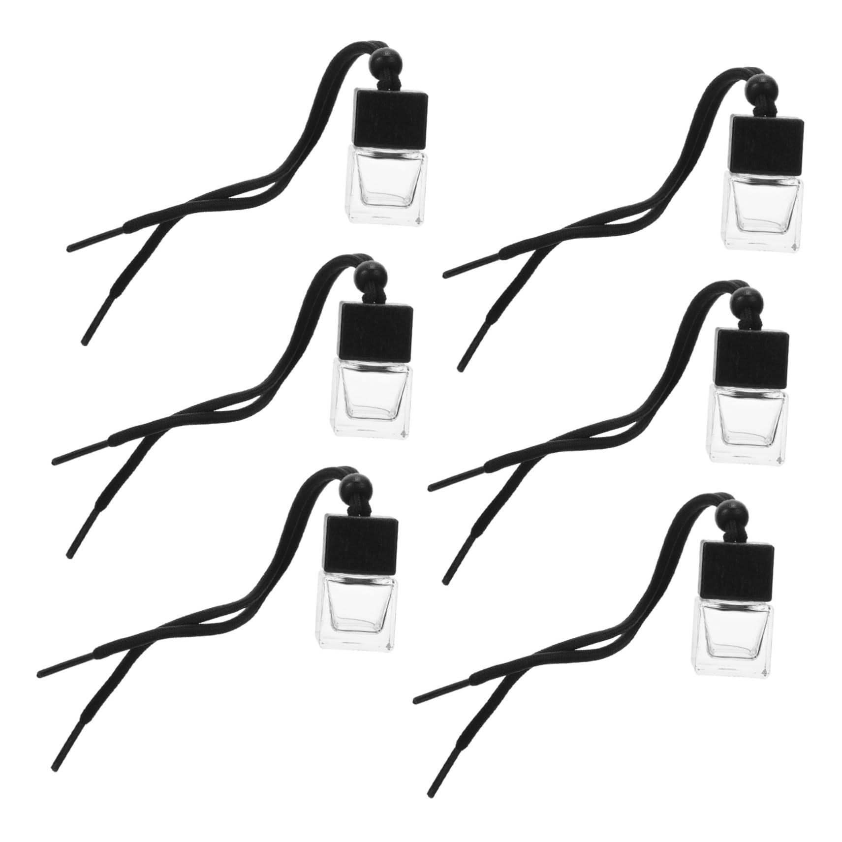 PartyKindom 24piezas Difusor De Perfume De Coche Botellas Colgantes Refillables Accesorios De Aromaterapia para Vehículos De Frascos Transparentes para Hogar y Oficina