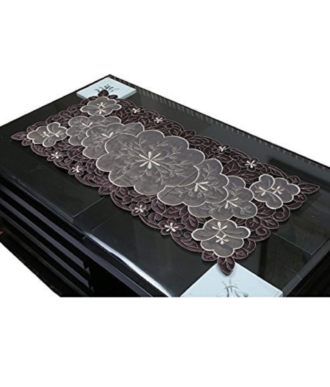 Urbane Home Table Runner In Soft Cloth (Embroidry)