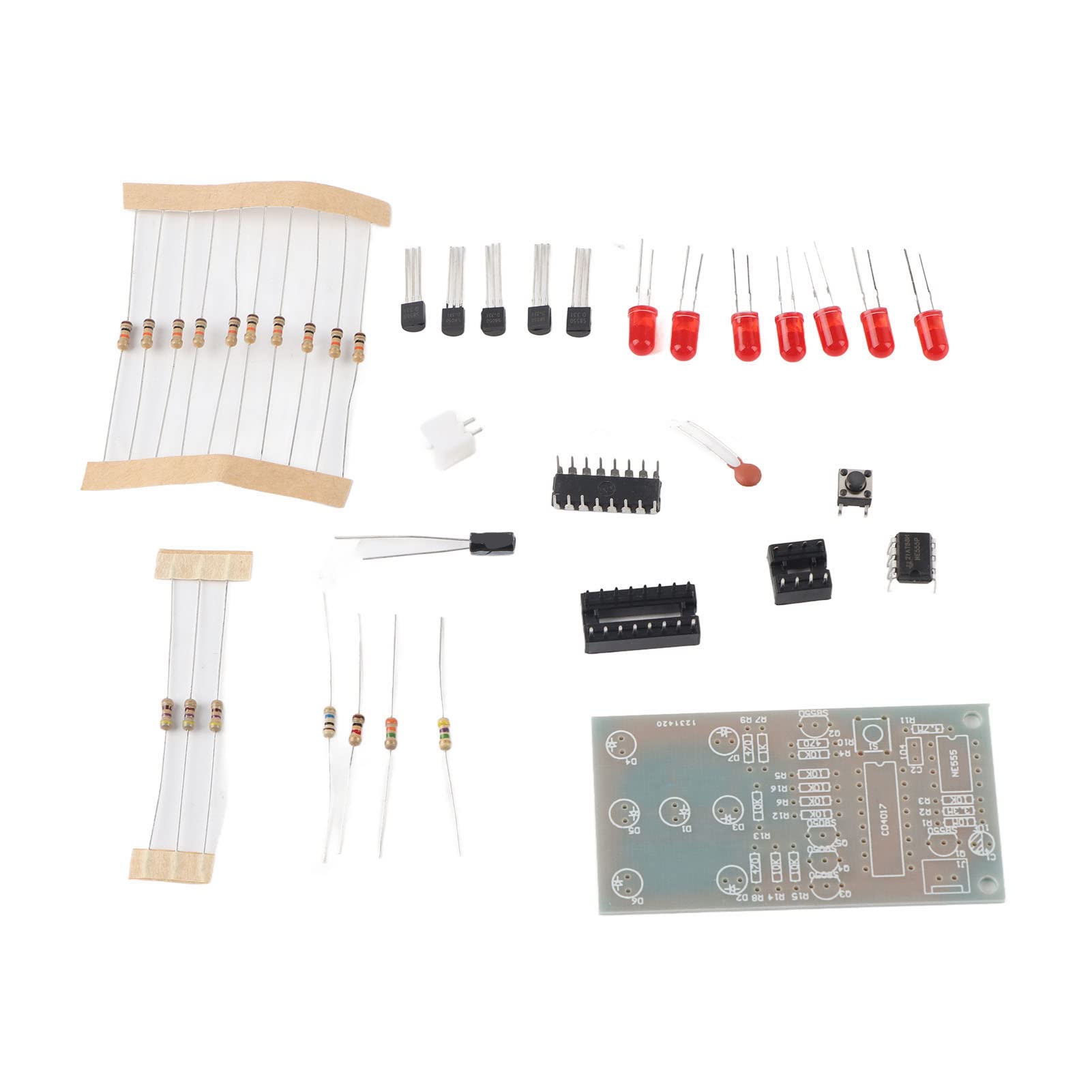 DIY Dice Kit Electronic Dice Kit 4.5~5V DIY LED Dice Kit for Fun Electronic Production Set, Surfboard Prototyping Boards