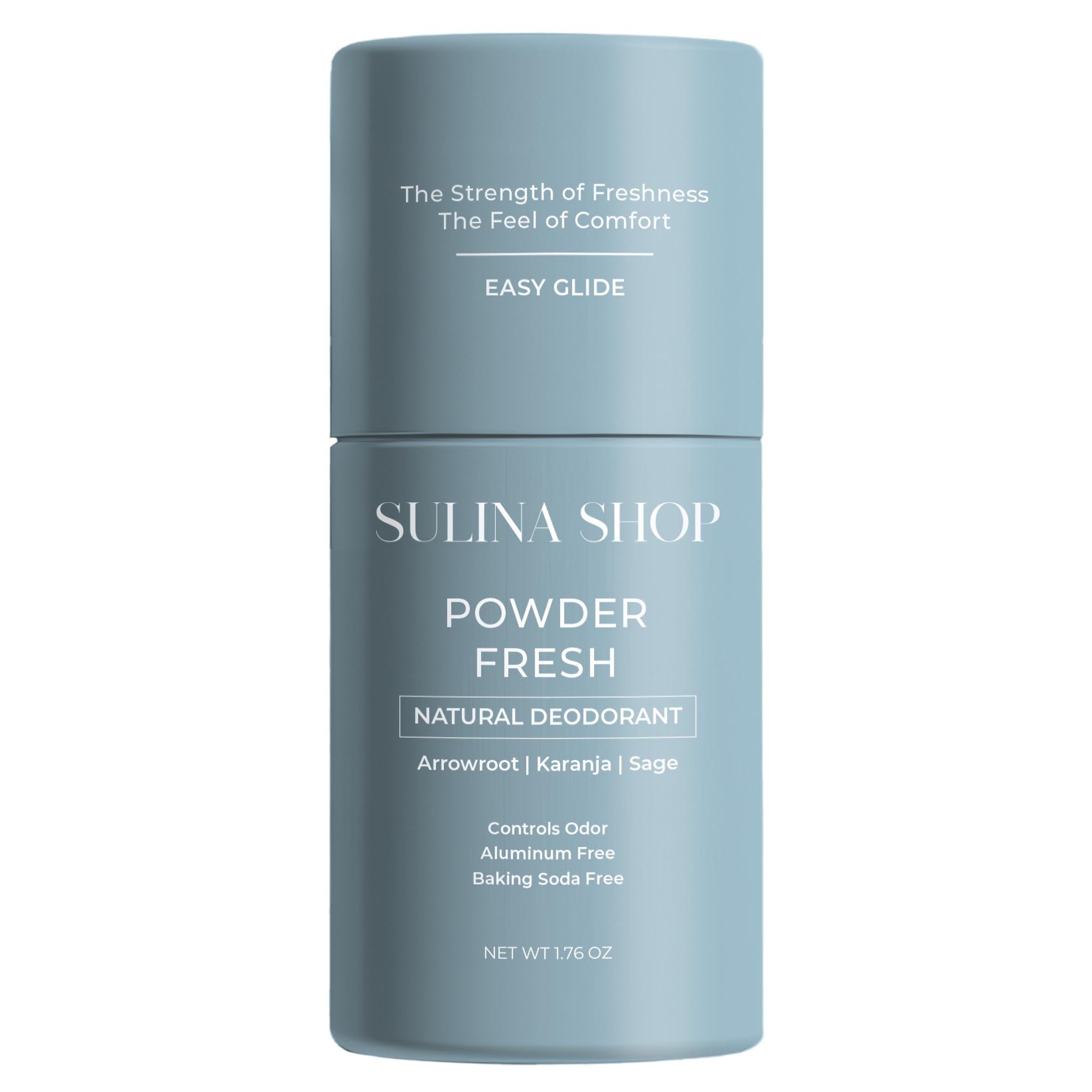 Powder Fresh - All Natural Deodorant for Woman, Aluminum-Free, Baking Soda-Free, Up to 12-Hour Odor Protection – Classic Baby Powder-Inspired Scent – For Women & Men, Gentle on Sensitive Skin