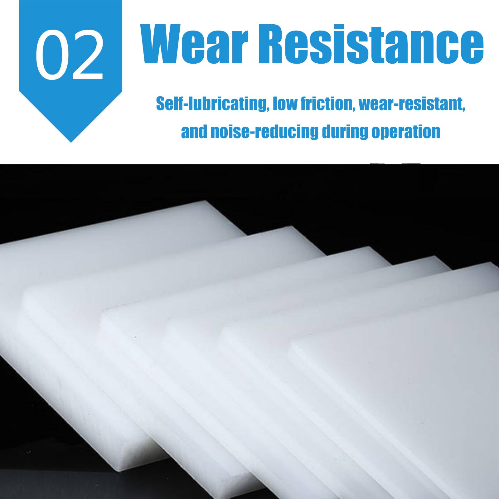Lastra di Nylon Lastra di Plastica in Bianco Poliammide | per pannelli divisori per postazioni di lavoro e protezioni resistenti agli urti, spessore di 1 cm