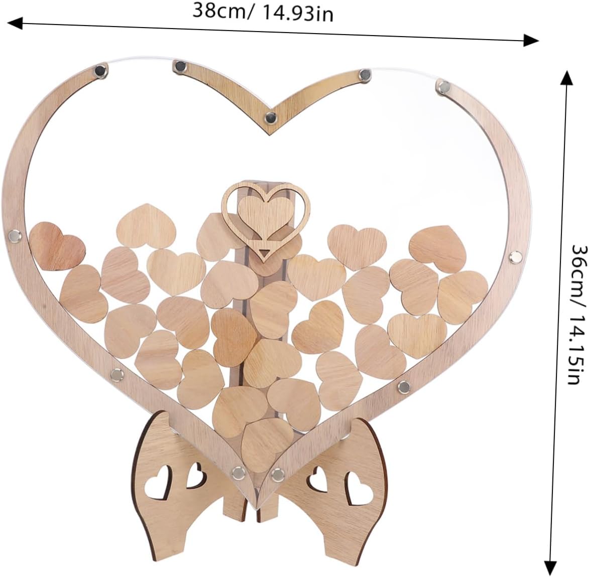 1set Heart-Shaped Wedding Guest Book Alternative Wooden Keepsake for Weddings Birthdays Special Occasions Unique Decor Romantic Design for Capturing Messages