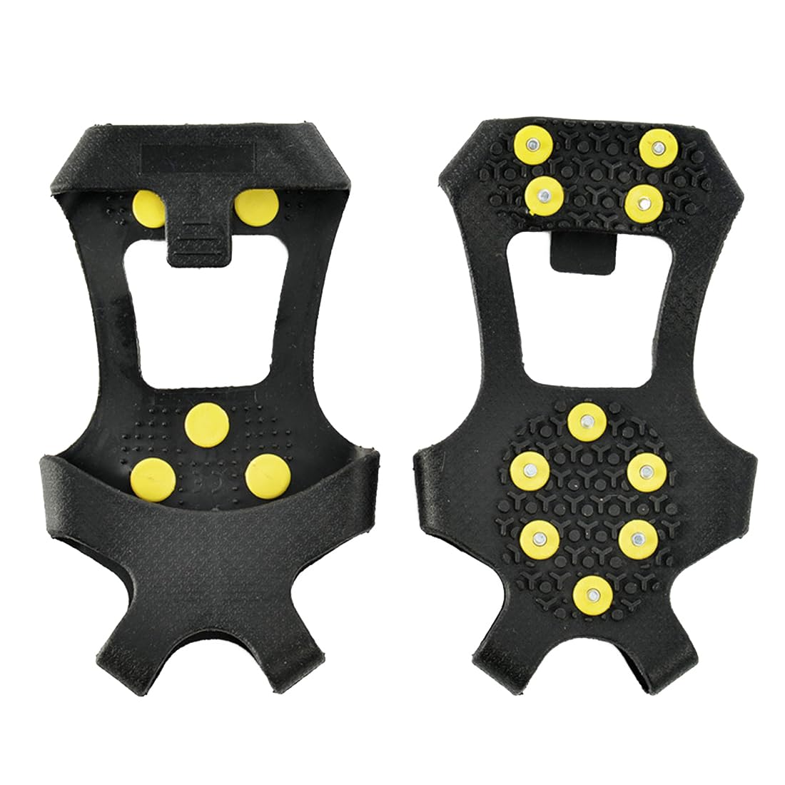 WeddHuis Crampons Antidérapants Remplaçables pour Chaussures, Grips à Glace, Pointes en Acier Inoxydable pour Neige et Glace, Randonnée et Marche en Hiver (Taille:L)