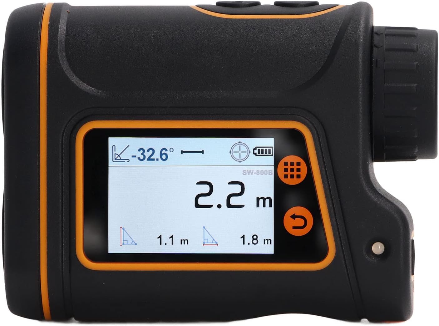 Mothinessto Distance Rangefinder, Clear LCD Range Finder 4 Modes IP54 for Building Operations