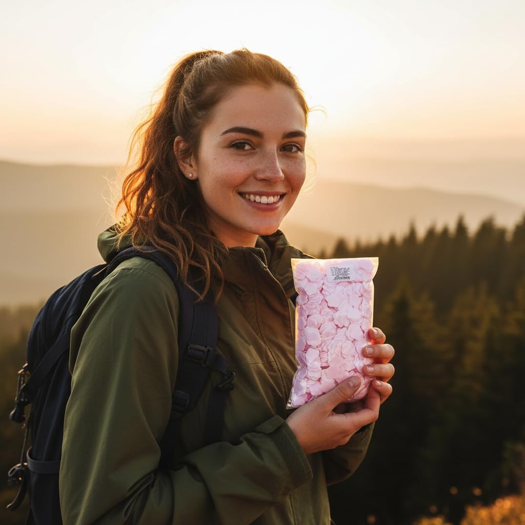 1000 Blatt rosa tragbare Einweg-Papierseife, tragbar, für Reisen, Wandern, Waschen, Handbad, Toilettenartikel, Seifen, Blätter, tragbare sanfte Seifen für Kinder, Frauen, Fuß- und