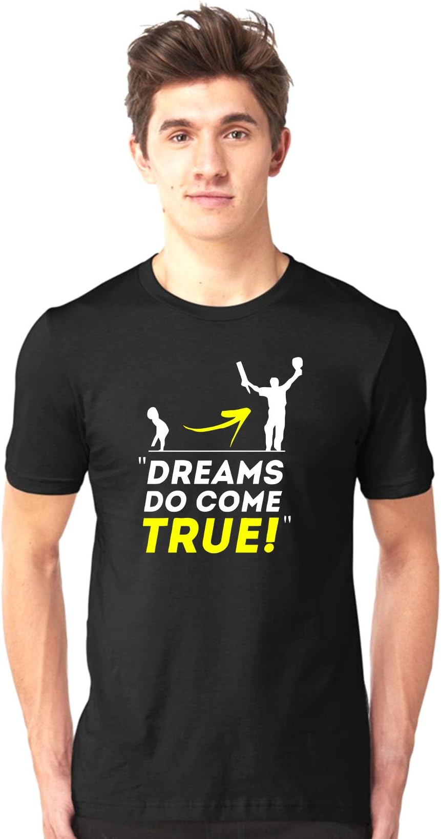 GGS T-Shirt for Men & Women, Funny & Lovely Printed T-Shirt,T Shirt,Programmer T Shirt,Half Sleeve Round Neck, Cotton T Shirt Screen Printed T Shirt, Cricket Lover and Dreams do Come True