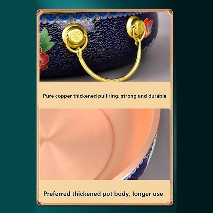 Olla de cobre para hot pot, 32 cm, amarilla, para inducción y gas miniatura 4