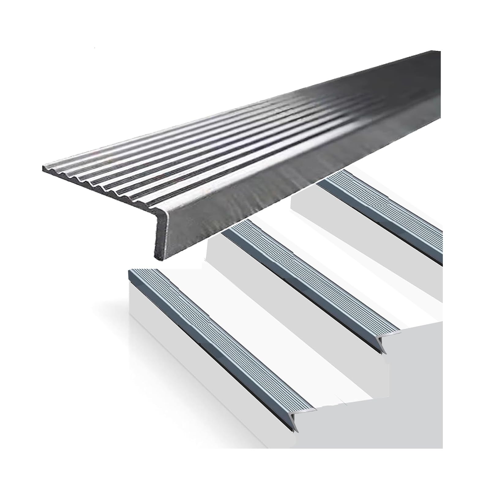 Protector de borde de escalera antideslizante para peldaños seguros de vinilo y madera
