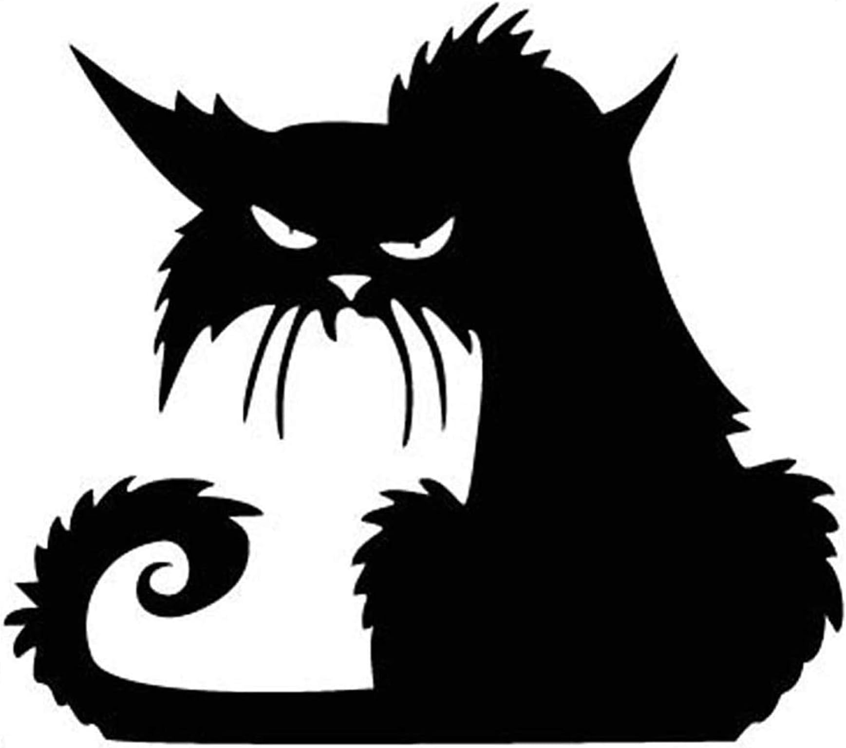 FashionclubsFashionclubs Vinly Black Cat Removable Window Wall Sticker For Halloween Home Decoration,14.513.5cm