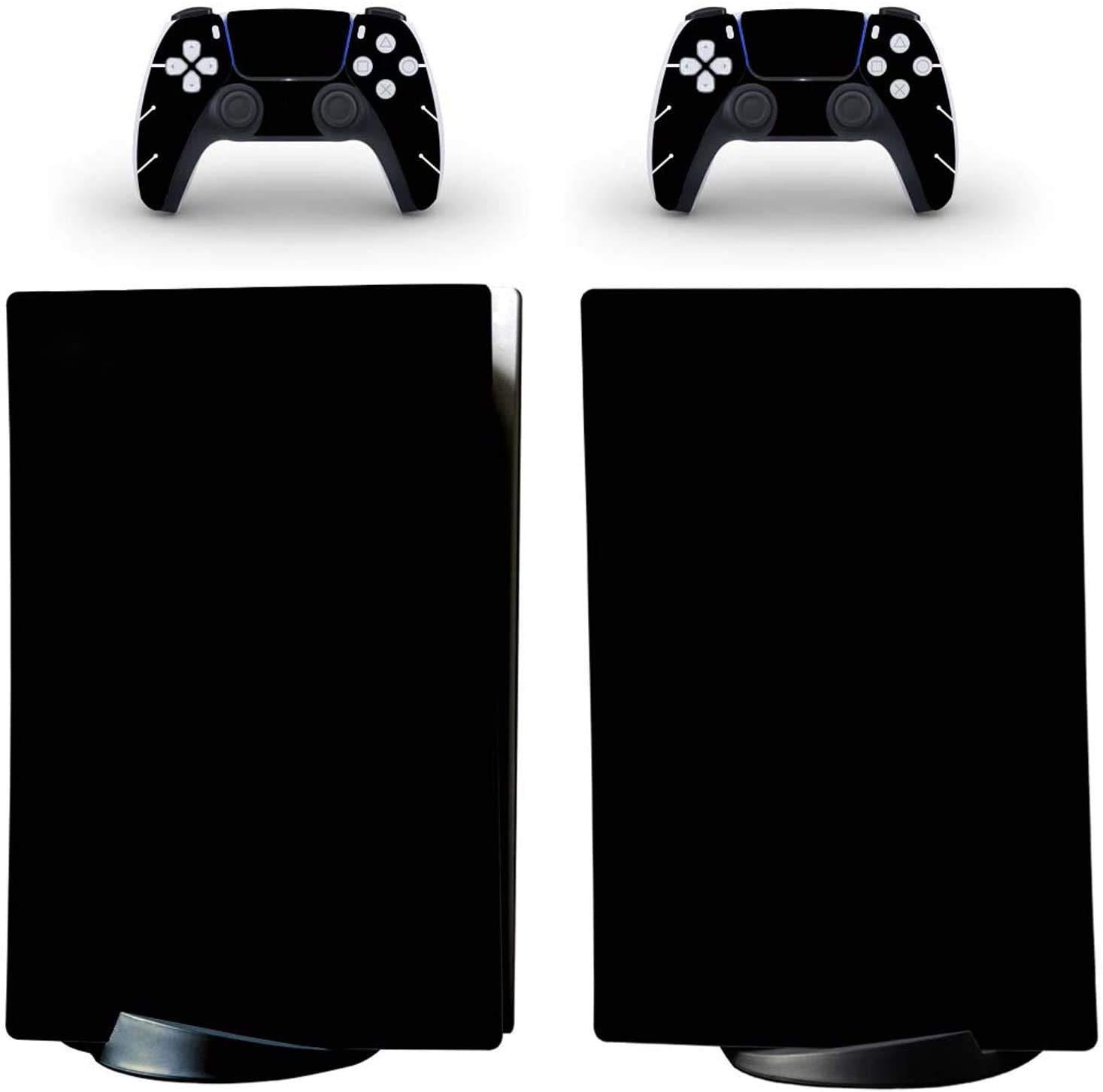 ELTON PS5 Skin Protective Wrap Cover Vinyl Sticker Decals for PlayStation 5 Disk Version Console and Two Dual Sense 5 Sticker Skins Black PS5 Skin Console and Controller design145 [video game](Pure Black) (B08YWWFXL6) Amazon Price History, Amazon Price Tracker