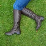 Hawkwell Women's Wide Calf Knee High Double Zipper Riding Boots