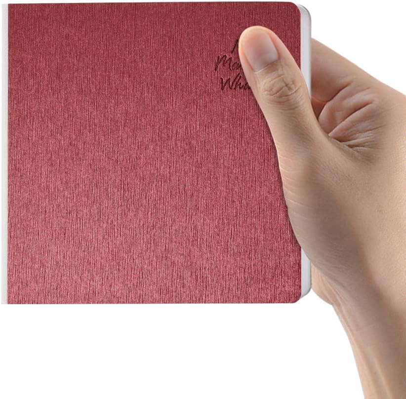 Mifuner Red Hardcover Sketchbook Square Hardbound Sketch Journal 4.7 x 4.7 Inch 42 Sheets Art Book 250GSM Ultra Smooth Paper Ideal for Pencils,Water Color Pen,Marker Pen