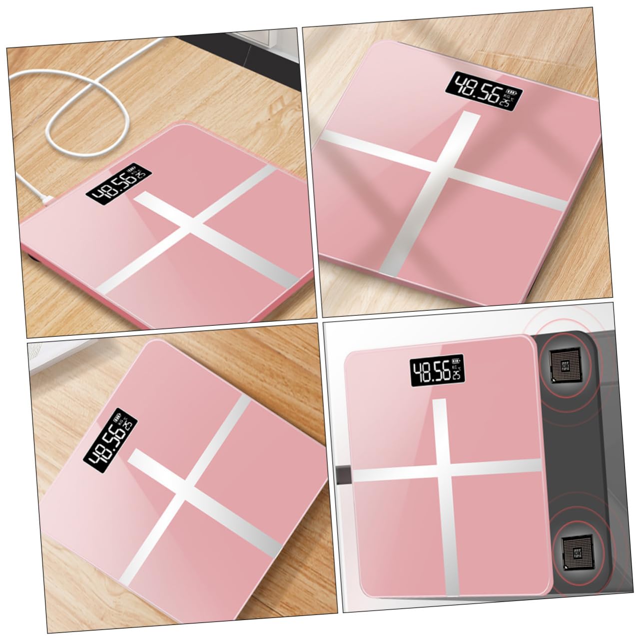 Gatuida USB Charging Body Weight Scale Precise Digital Bathroom Scale ITO Coating Home Weight Management for Fitness Tracking
