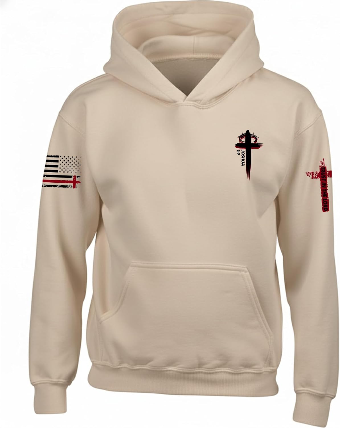 Custom Christian Hoodies for Men Women Faith Cross Jesus Hoodie Bible Religious Gifts Personalized Christmas