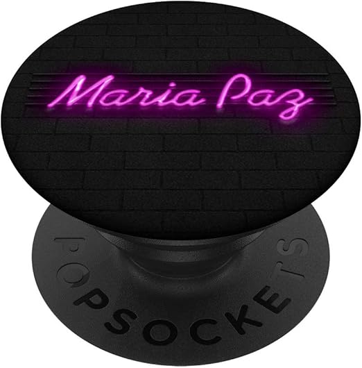 Amazon Com Pink Name Maria Paz Retro Vintage Nightclub Light Style Girl Popsockets Grip And Stand For Phones And Tablets Cell Phones Accessories