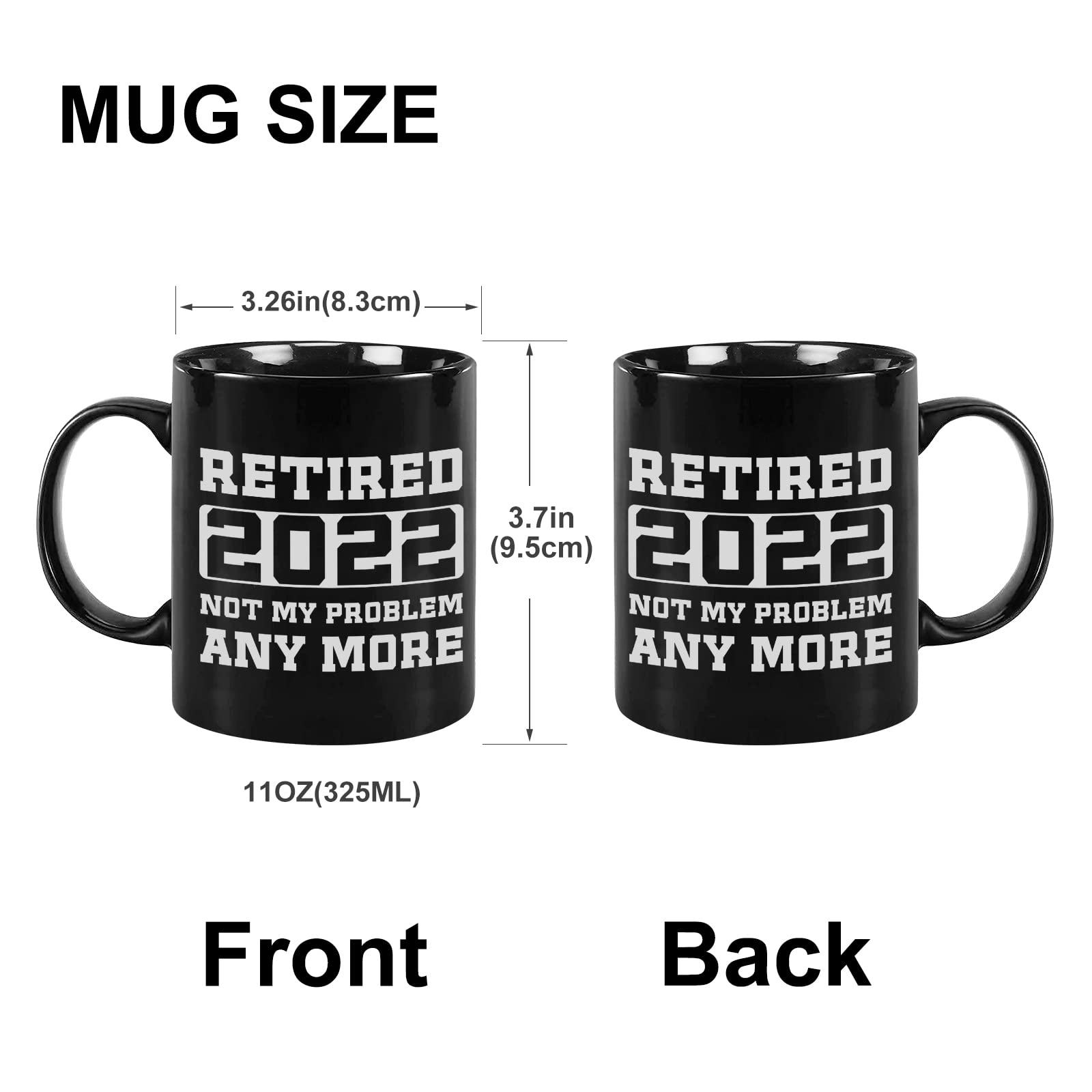 Retirement Gifts for Women Men Dad Mom Retirement Coffee Mug Gift- 11oz Ceramic Cup.Retired 2022 Not My Problem Anymore.Retiree Gag Present Idea for Friends, Family, Coworker, Boss