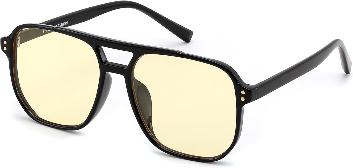 FEISEDY Amber Blue Light Glasses for Computer Gaming Orange/Yellow lens Anti Eyestrain Sleep Glasses G2835 - Image 7