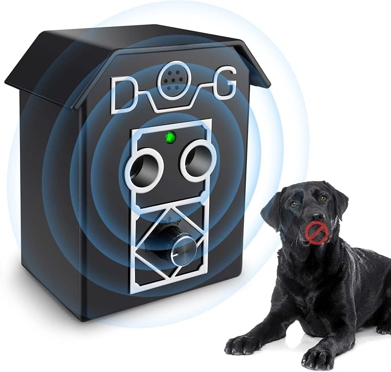 Dispositivo Antilatido Ultrassônico para Cães Queenmew com 3 Frequências Recarregável Black-XT006