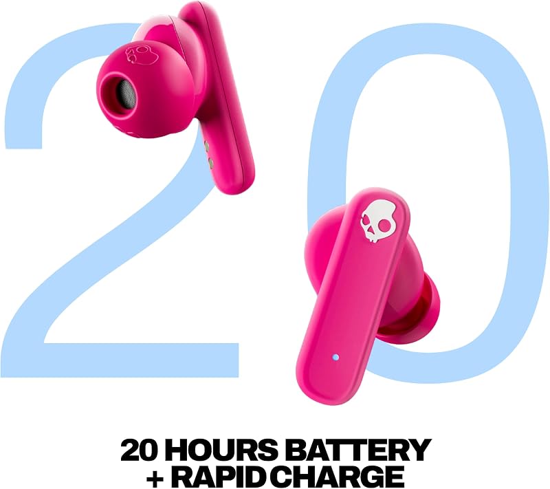 Skullcandy Smokin’ Buds Wireless Noise Isolating Earbuds - Pink image 3