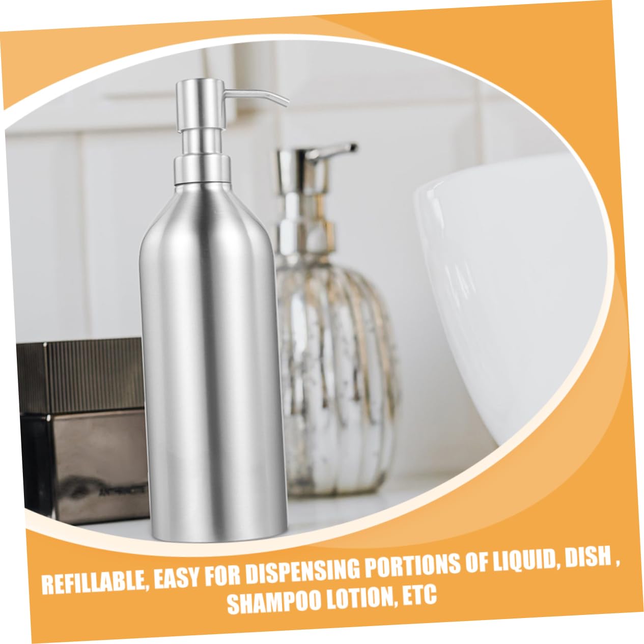 700ml Dispensador Piezas Inoxidable 2 Jabón, de Acero