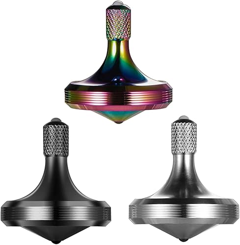 Miniatura 36 de Parte superior giratoria de metal de precisión, giro de acero inoxidable bien hecho, de larga duración, más de 8 minutos, juguete de giroscopio