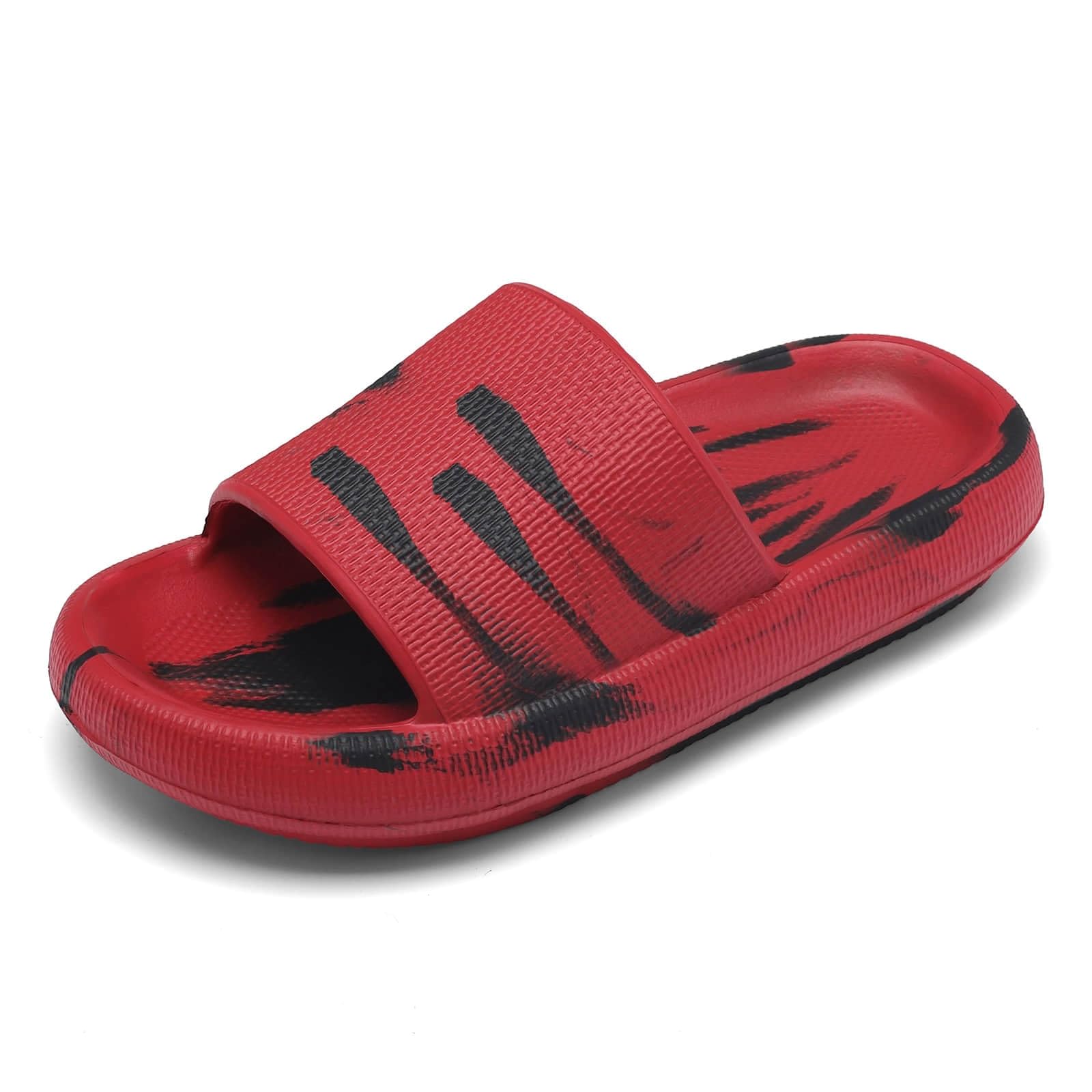 Boys and Girls Cloud Wide Slides for Kids – Non-Slip Summer Slippers Lightweight Beach, Pool, and Indoor Shower Sandals