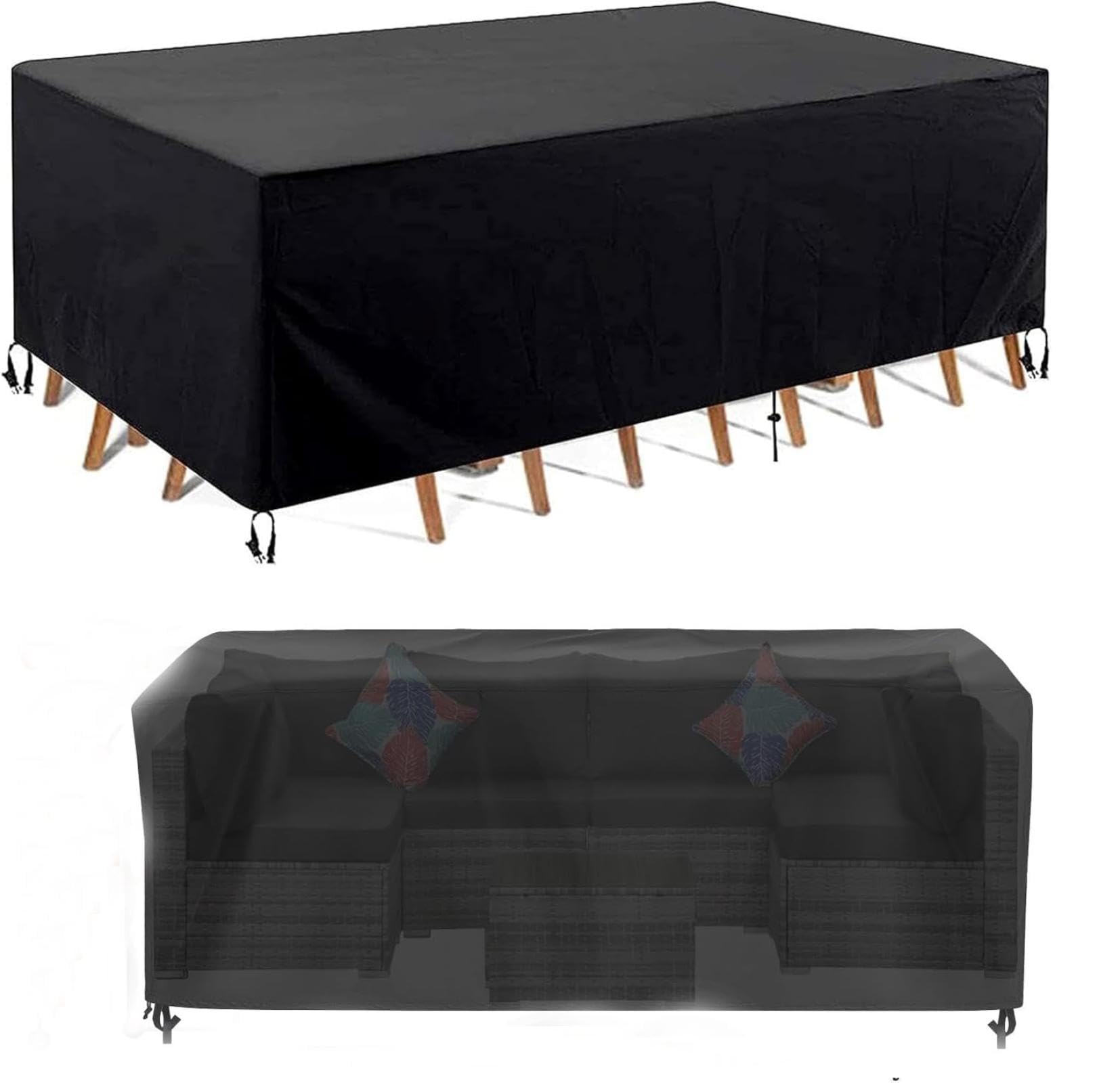 PEWFBS Rectangular Garden Furniture Covers Waterproof Anti-UV,120x105x75cm Heavy Duty 420D Oxford Fabric Outdoor Table, Patio & Rattan Garden Furniture Covers
