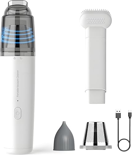 Mini aspiradora, aspiradora portátil sin cable, cabezal de succión multifuncional, potencia fuerte, aspiradora de escritorio, aspiradora de mano