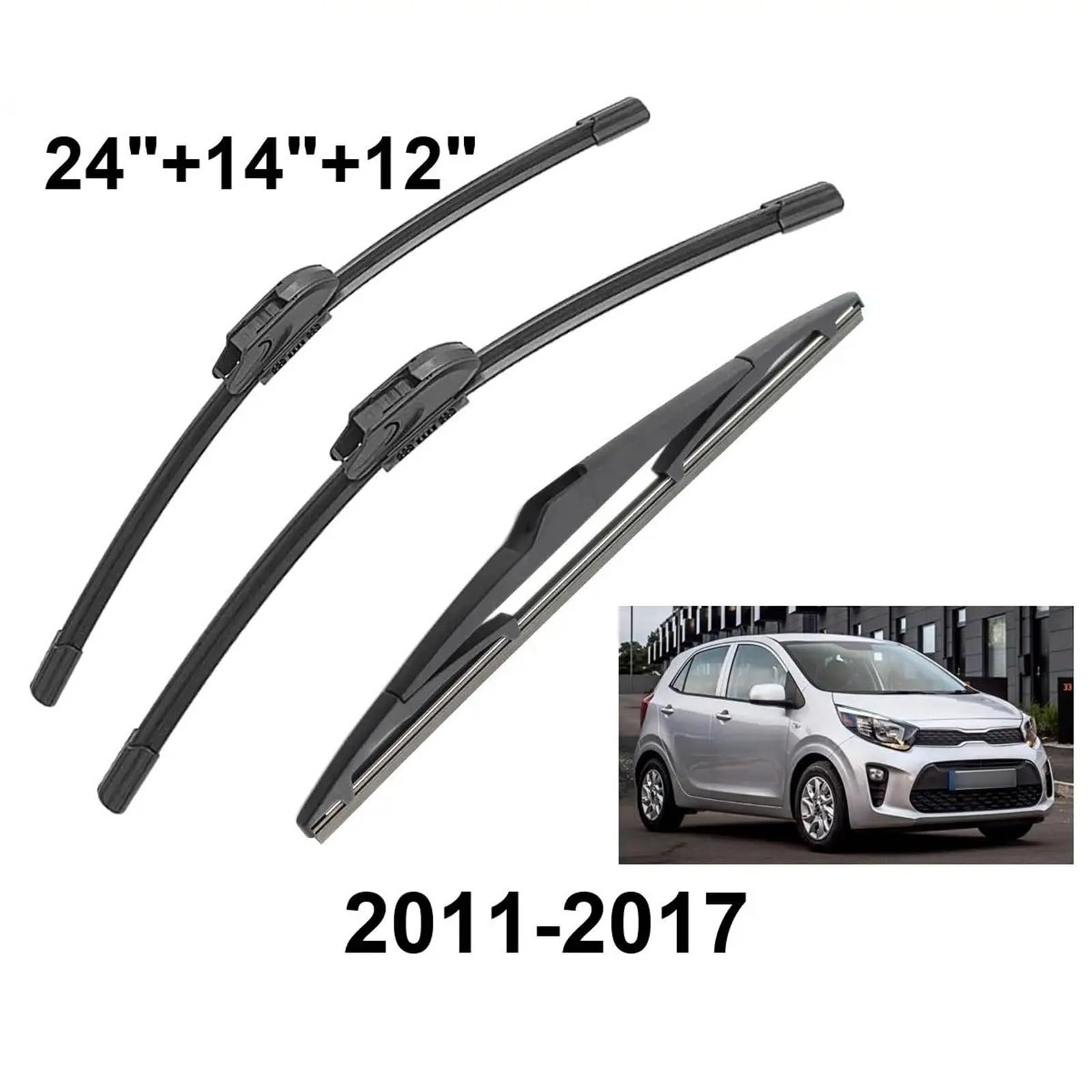 Conjunto Limpiaparabrisas Escobillas Limpiaparabrisas Delanteras Traseras Para Nissan Para X-Trail T32 Para Rogue 2 2014-2020 Accesorios Automóvil Paquete Parabrisas Ventana Escobillas(6 PCS)