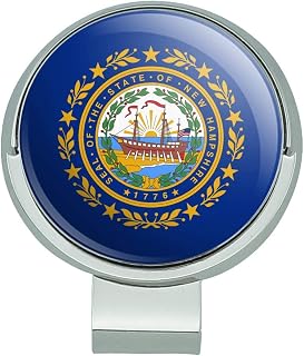 GRAPHICS & MORE New Hampshire State Flag Golf Hat Clip with Magnetic Ball Marker