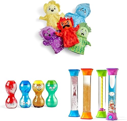 Miniatura 10 de hand2mind Feelings - Marionetas de mano familiares para niños, actividades de habilidades sociales, atención plena para niños, actividades