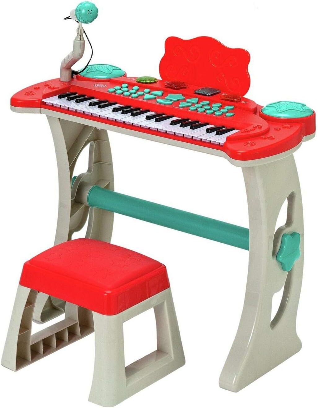 UTPChad Valley Keyboard Stand and Stool - Red