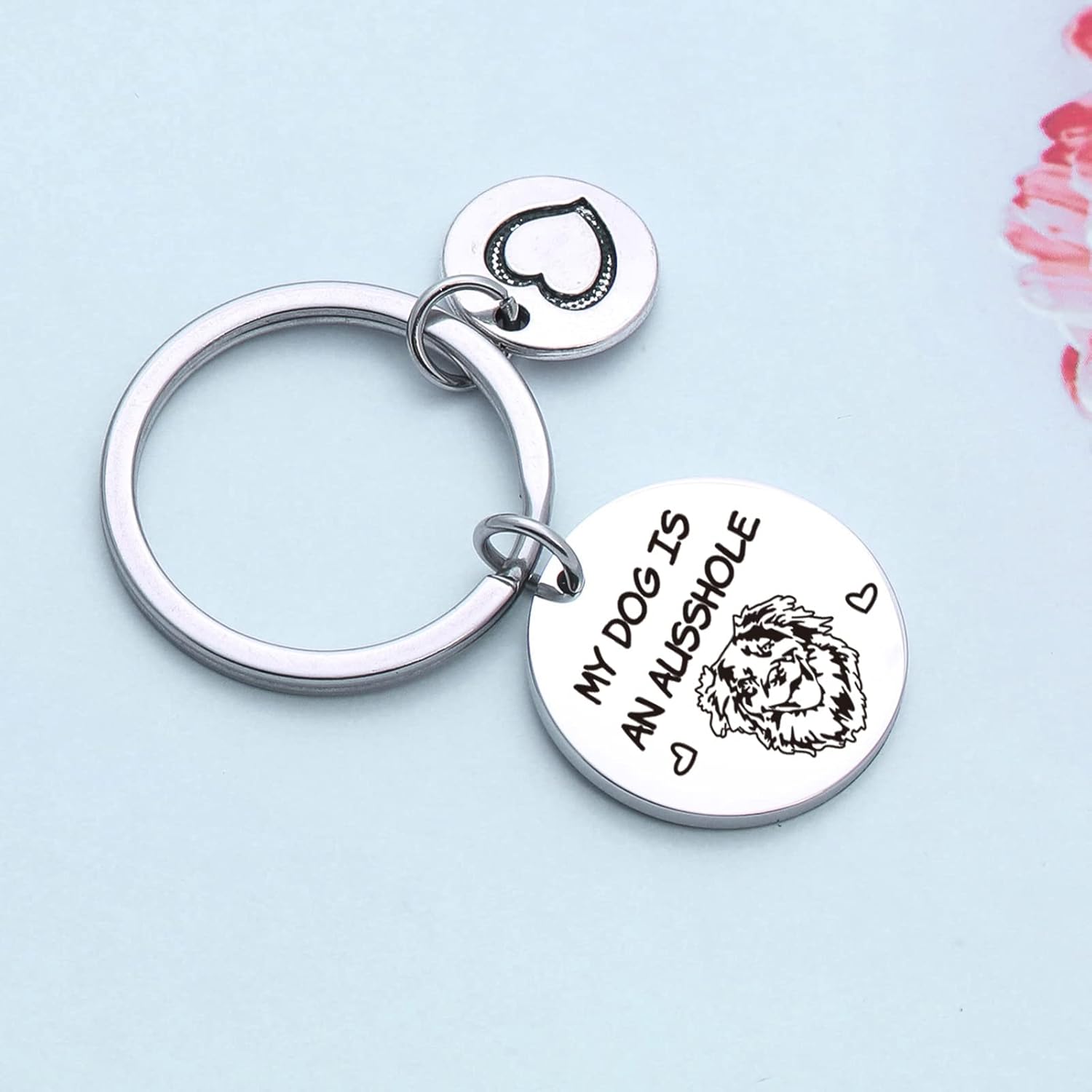 Australian Shepherd Keychain Aussie Gifts Australian Shepherd Dog Jewelry For Dog Mom Dad - Image 3