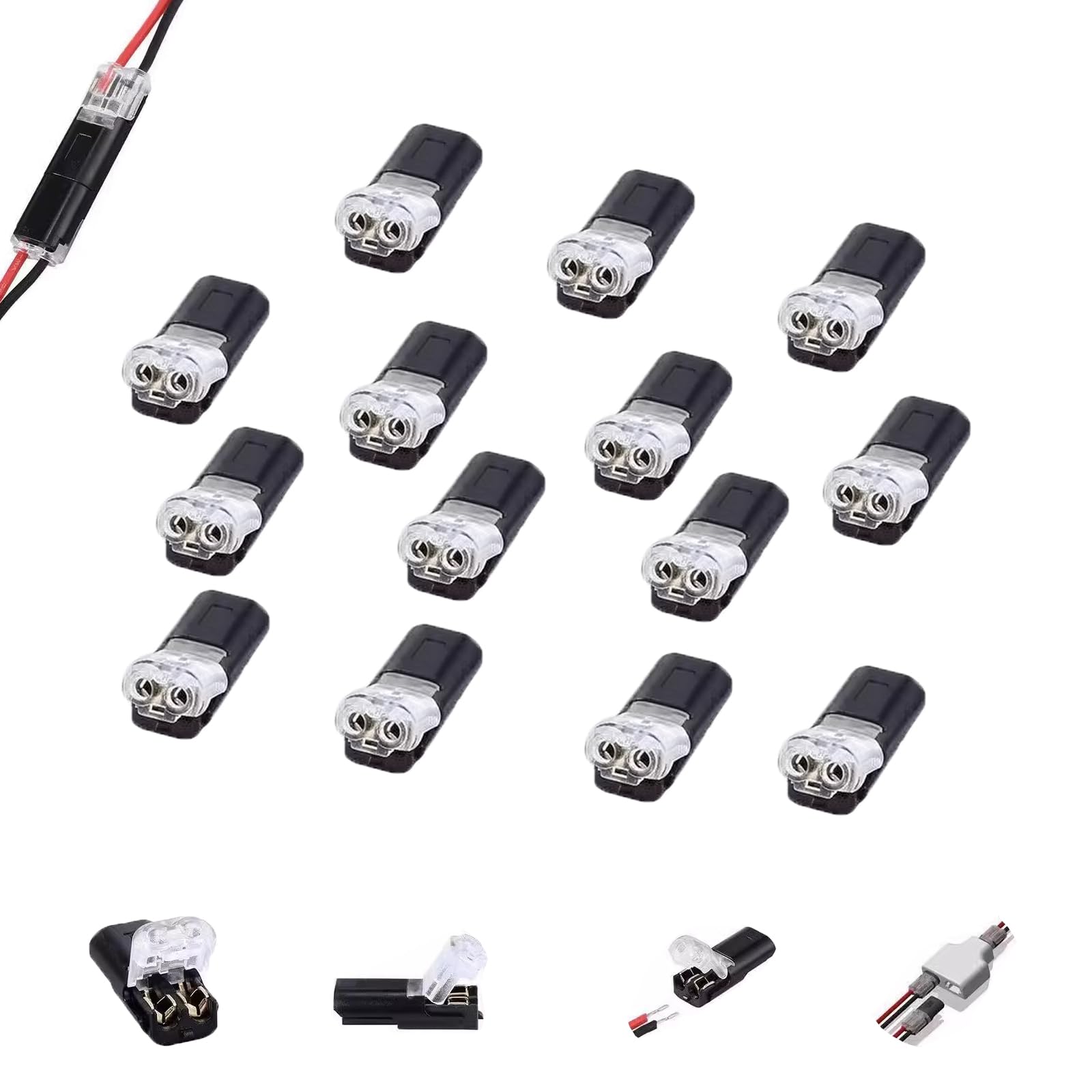 Connecteur double fil avec boucle pour réparer les faux contacts électriques sans dénuder