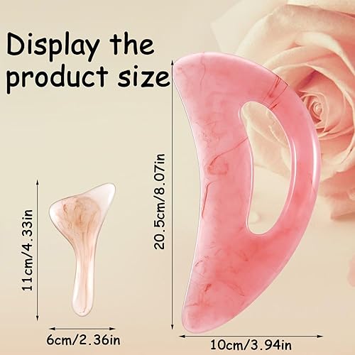 Miniatura 2 de FRIUSATE Gua Sha - Juego de herramientas para el cuerpo, herramientas de masaje Gua Sha con mango, kit de masajeador Guasha para mujeres y hombres,