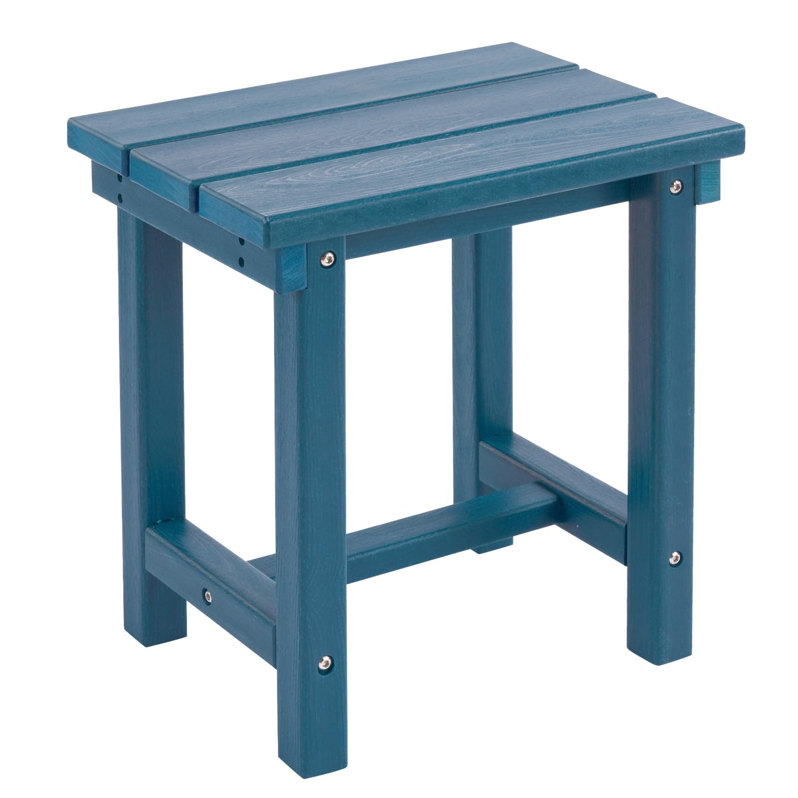 FurniSoar Adirondack Quadratischer Beistelltisch für Terrasse & Garten, HDPE Komposittisch, Wetterfester Außentisch, Kleiner Seitentisch für Balkon, Pool, Terrasse (Blau)