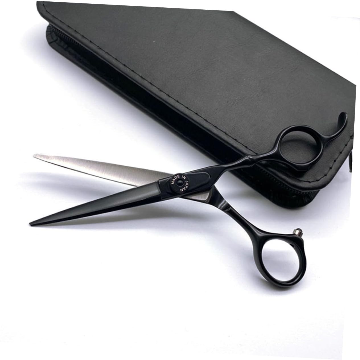 Healvian 5pièces Ciseaux de Coiffure Ergonomiques avec Poignée Peigne à Effiler et Ciseaux à Lisser Outils pour Salon avec Sac de Rangement