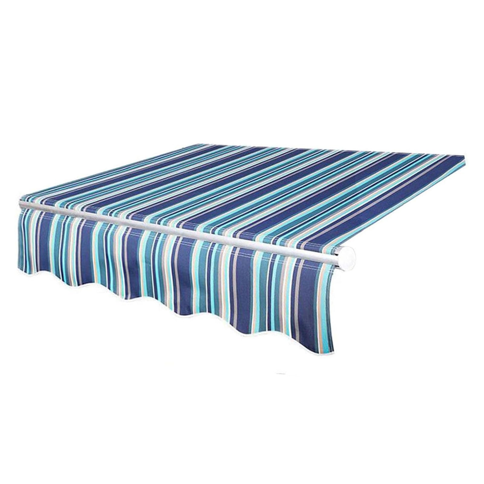 ZFUCMAYL Stripes Awning Replacement Fabric Top Cover,Fabric Only,Replacement Canvas for Retractable Awning,280g Polyester Shade Cover for Car Side Market(22.9x9.8ft)