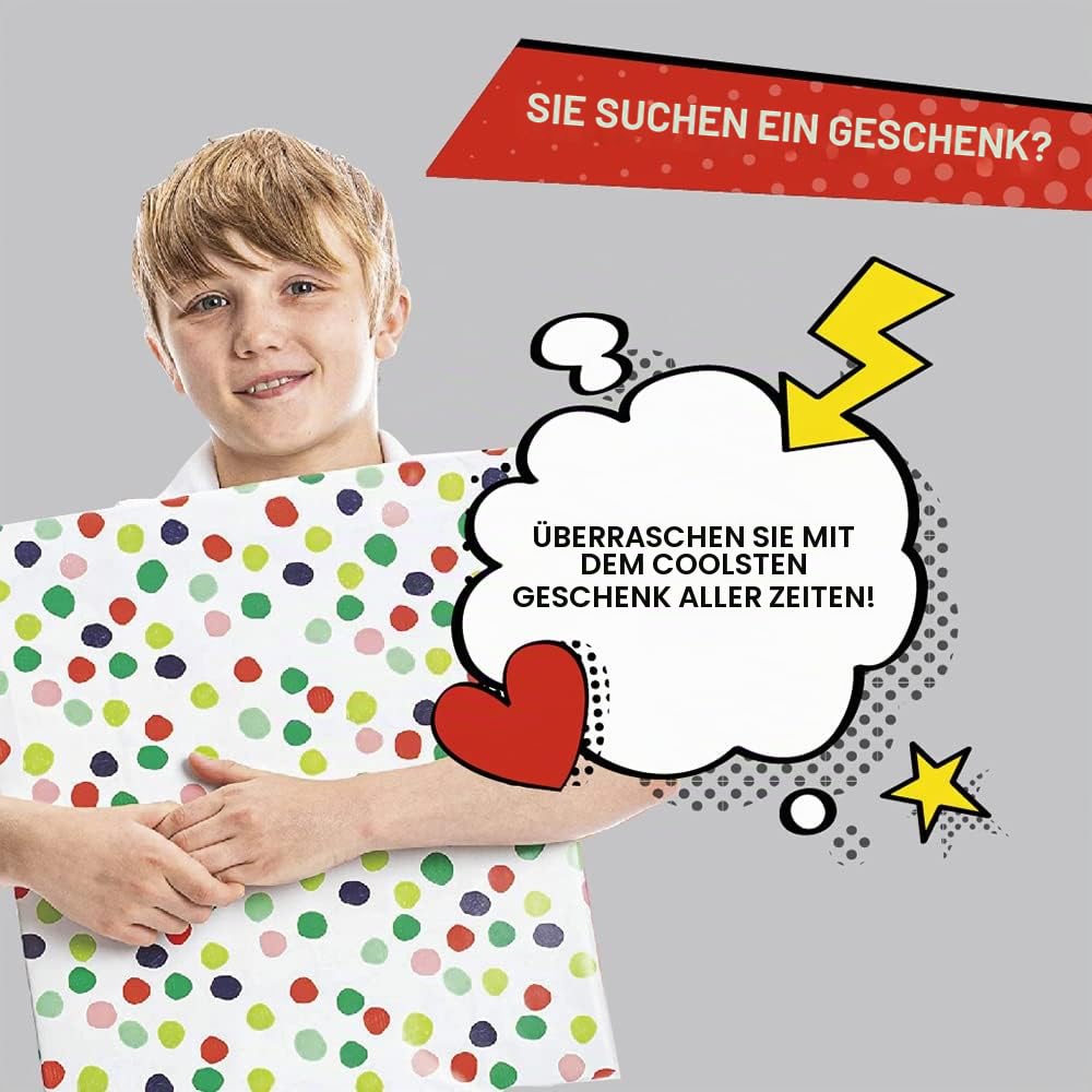 Whoobli Boxball für Kinder inkl. Boxhandschuhe, 3 - 10 Jahre, verstellbarer Kinder-Boxball mit Ständer, Boxball-Set Spielzeug für Jungen und Mädchen (Rot-Weiß)