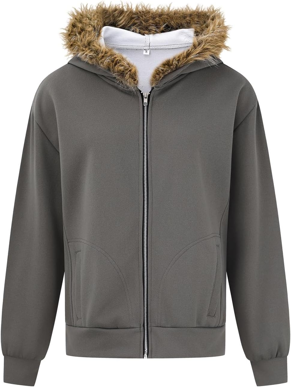 Fur Hoodie Y2k Hoodie Cheetah Print Streetwear Jacket Emo Long Sleeve 2000s Clothing for Women Grunge Jacket - Image 2