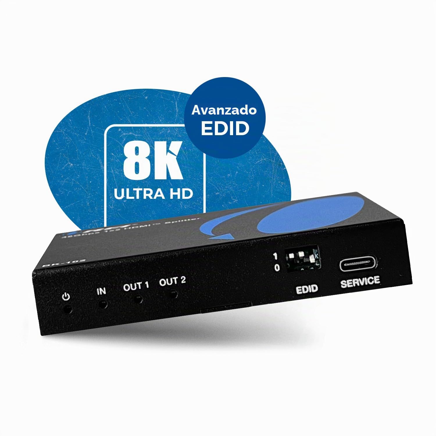 OREI - Divisor HDMI 8K 1 x 2, duplicado/Espejo Cualquier señal HDMI UltraHD soporta hasta 4K @ 120Hz EDID HDCP 2.3 - (BK-102)