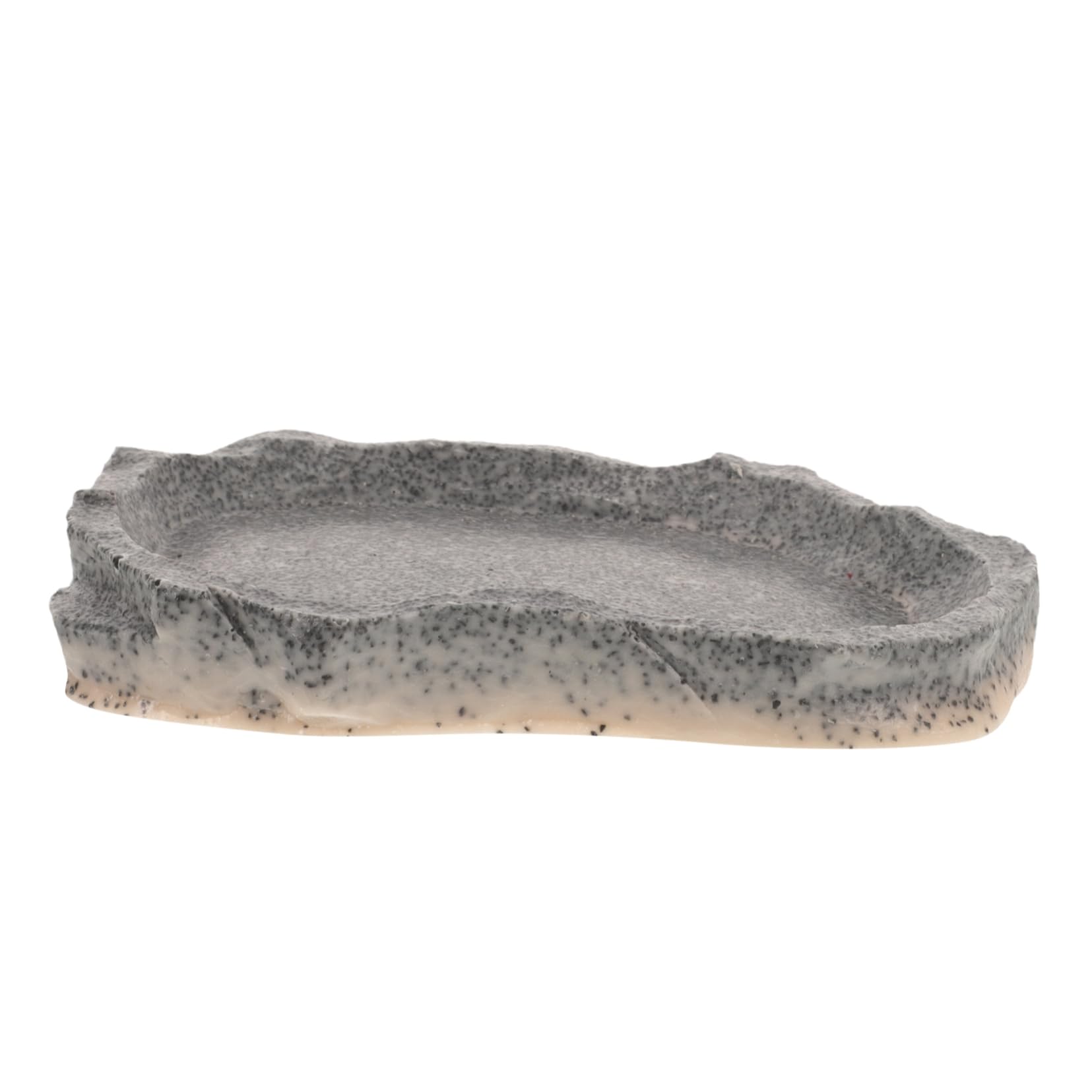 Sosoport 5piezas Tazón De Resina para Reptiles Alimentador De Comida y Agua Plato Duradero para Lagartos Gecko Dragón Barbudo y Tortugas Diseño De Roca Natural Fácil De Limpiar