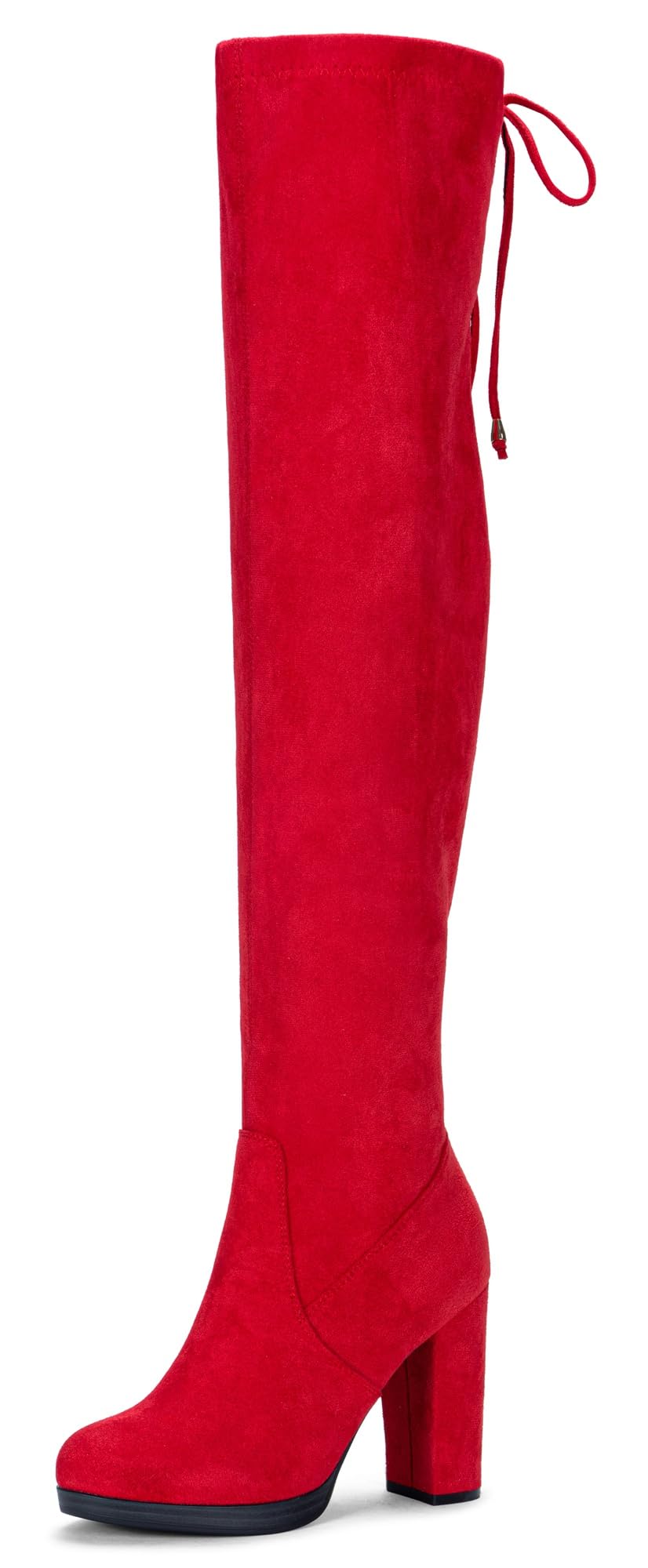 Vepose Womens Thigh High Black Over The Knee Boots Tall Suede Knee High 996 Boot