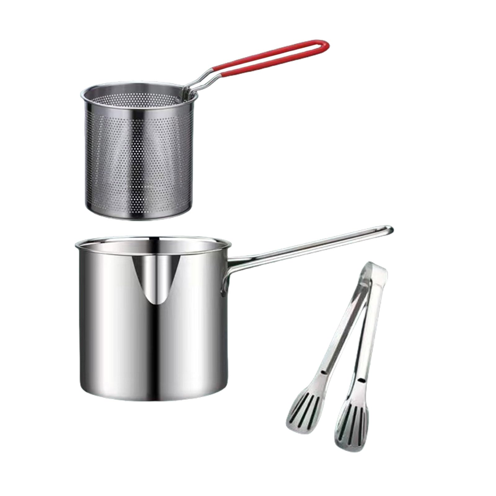 Xinsheinelry 304Stainless Steel Cooking Pots Kitchen Frying Pans Metal Cookware Suitable for Safe in Various Setting Professional Cookware