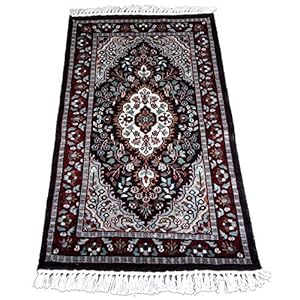 Handgeknoopt Perzische kunst zijden tapijt 2×3 voet zwart veelkleurig luxe traditioneel handgemaakt magisch tapijt van…