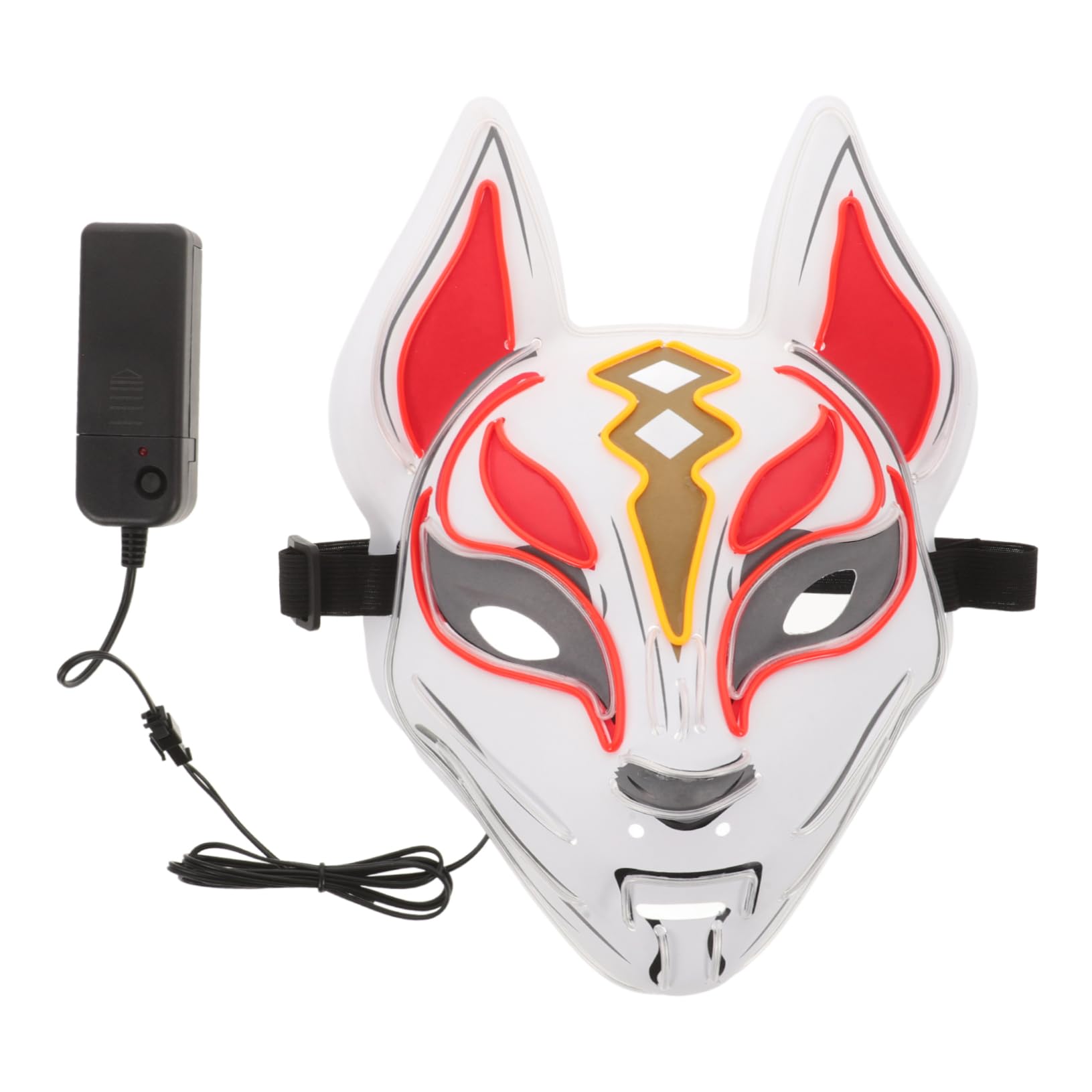 OATIPHO Themed Party Led Mask Glowing Masquerade Accessory Cosplay Animal Half Mask for Halloween Themed Gatherings Comfortable Design Elastic Band for All