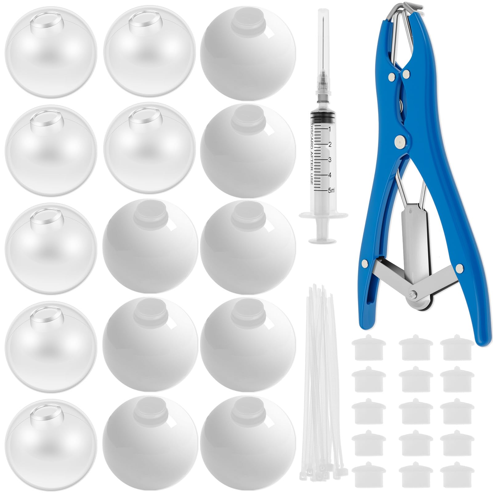 15 Pcs DIY Stress Ball Kit, Stress Ball Making Kit Blank Pressure Ball Skin DIY Kit with Expander Tool Make Your Own Stress Toy for Adults Beginners