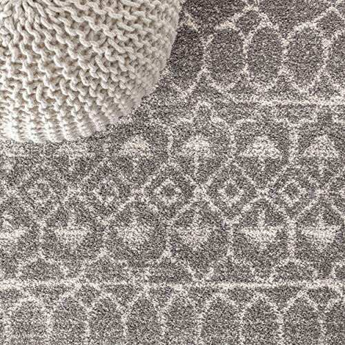 Tapete decorativo rectangular gris y crema 160x228 cm miniatura 4