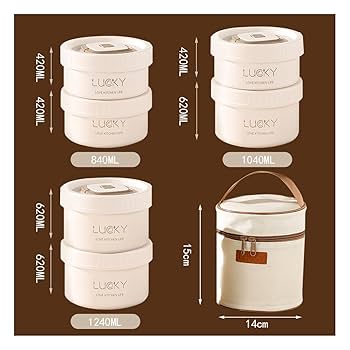 ステンレス製保温弁当箱 クリーム色*2 ステンレス製保温弁当箱 クリーム色*2 保温 保冷 お弁当箱 [抗菌
