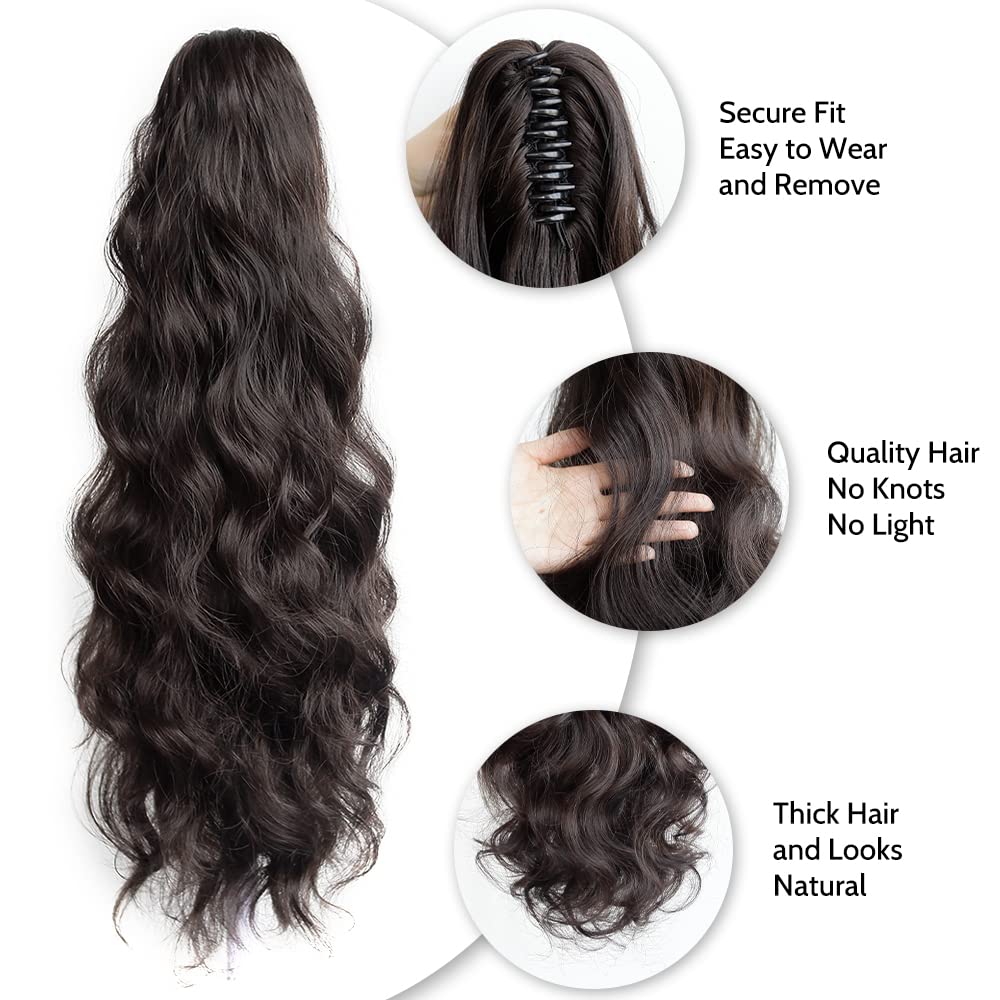 Amazon.com : StrRid Ponytail Extension Wavy Curly 22 display picture 3